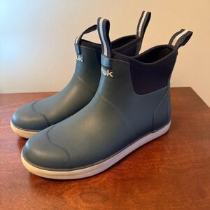 HUK Rogue Wave Waterproof Deck Boots Blue Size 7
